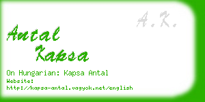 antal kapsa business card